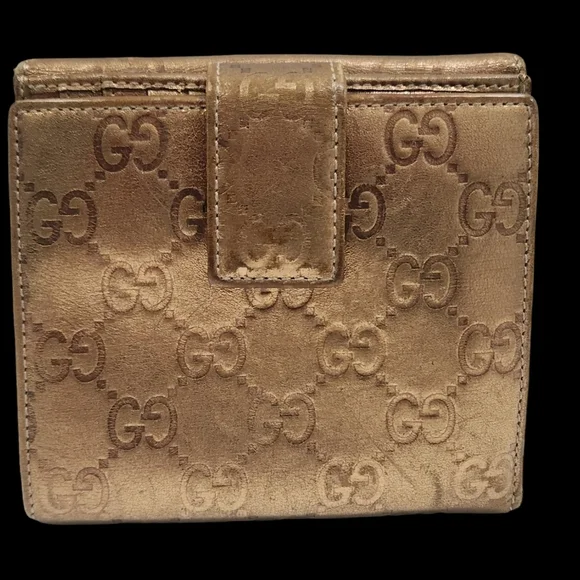Authentic Gucci Wallet Purse Guccissima Bronze Gold Woman - Picture 2 of 9